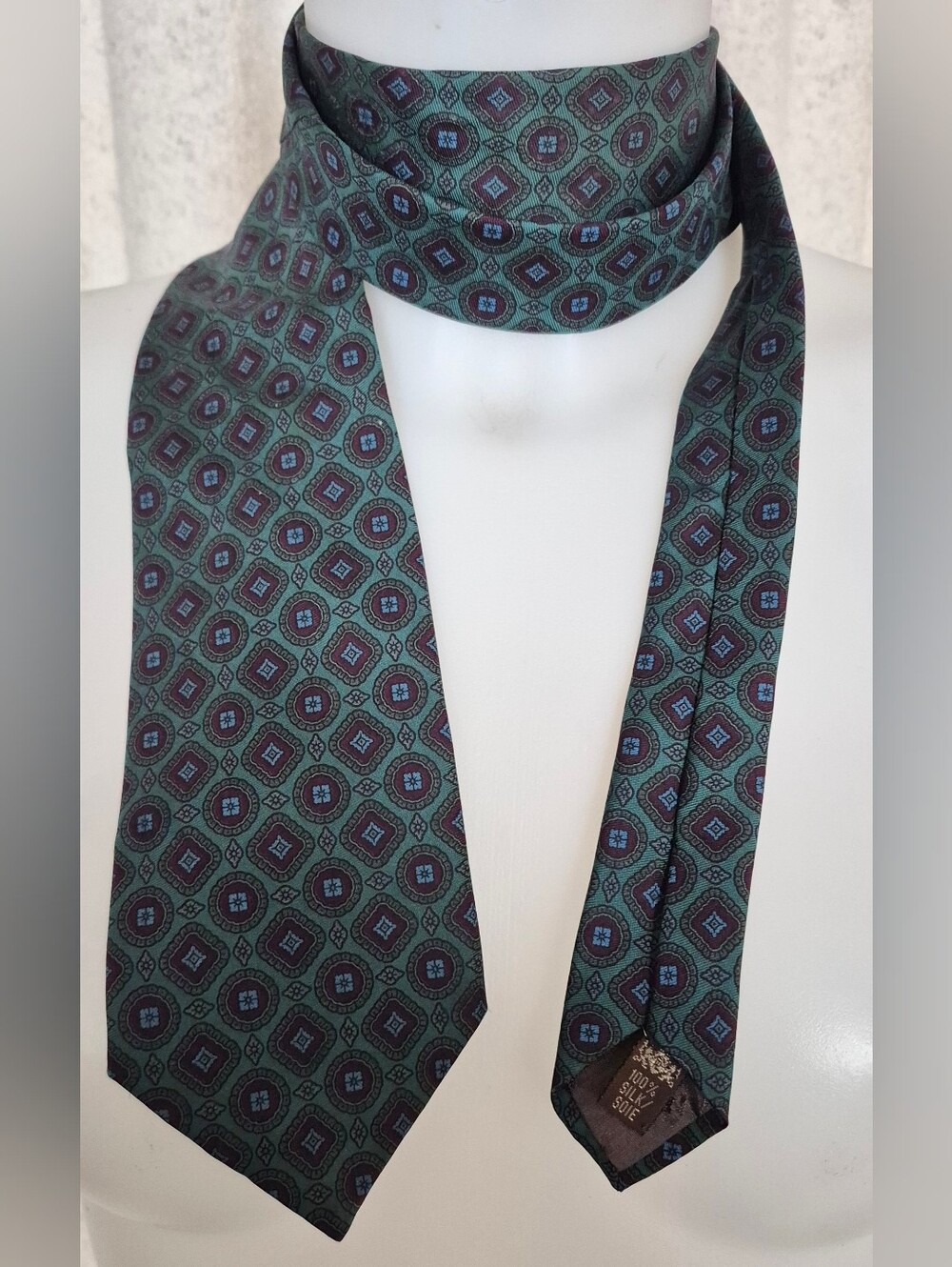 Lanvin 90s Vintage Silk Mens Tie